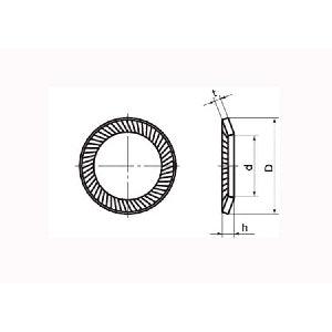 SWRS-2.5 NBK Ribbed Lock Washers - Steel NBK Lock Washers Pack of 20 Washers Made in Japan - VXB Ball Bearings