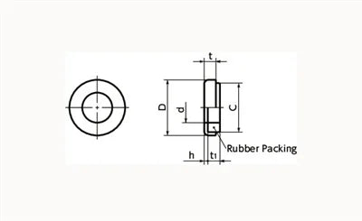 SWS-5-S NBK Seal washer - Rubber Packing Silicone rubber NBK Washers Pack of 10 Washers Made in Japan - VXB Ball Bearings
