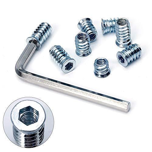 Threaded Insert for Wood 1/4-20 x 10mm 15mm 20mm Screw in Wood Insert Nut Kit 150 Pieces - VXB Ball Bearings