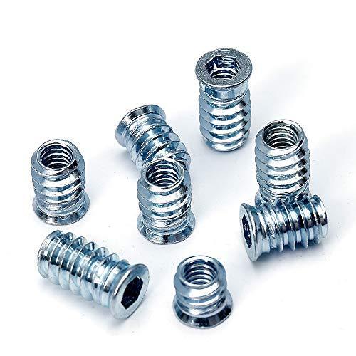 Threaded Insert for Wood 1/4-20 x 10mm 15mm 20mm Screw in Wood Insert Nut Kit 150 Pieces - VXB Ball Bearings