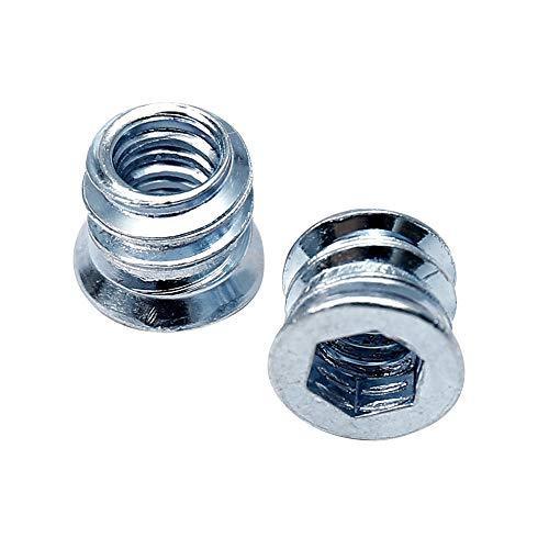 Threaded Inserts for Wood 1/4-20 x 10mm 50 Pieces - VXB Ball Bearings