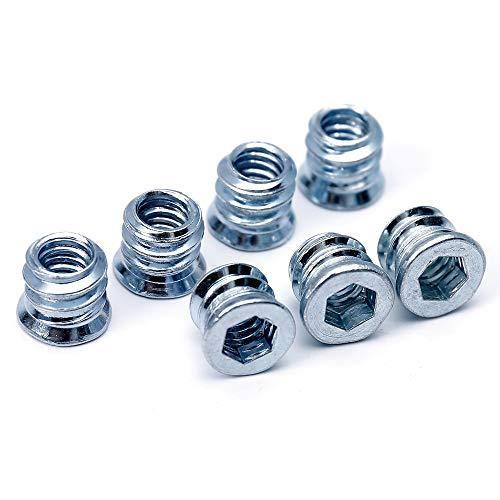 Threaded Inserts for Wood 1/4-20 x 10mm 50 Pieces - VXB Ball Bearings
