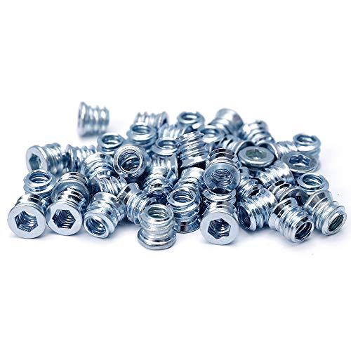 Threaded Inserts for Wood 1/4-20 x 10mm 50 Pieces - VXB Ball Bearings