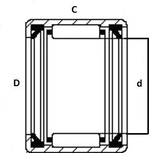 TLA2220UU Needle Bearing 22x28x20 - VXB Ball Bearings
