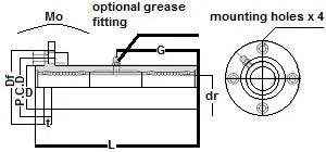 TRF60UUE NB 60mm Slide Bush Bushings Motion Linear Bearings - VXB Ball Bearings