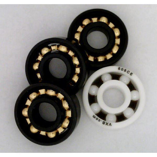 Tri Fidget Spinner Bearing Kit : Full Ceramic ZrO2 Center Bearing : 3 Outer Bronze Bearings - VXB Ball Bearings