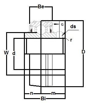 UC201-12mm Bearing Insert 12mm Mounted - VXB Ball Bearings