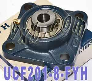 UCF-201-8 FYH Bearing Square Flanged 1/2 Inner Mounted Bearings - VXB Ball Bearings