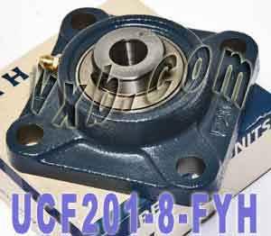 UCF201-8 FYH Bearing Square Flanged 1/2 Inner Mounted Bearings - VXB Ball Bearings