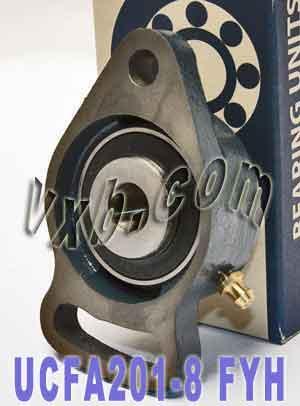 UCFA201-8 FYH Adjustable oval 2 bolt Flanged Bearing 1/2Mounted - VXB Ball Bearings