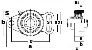 UCFA207-22 Adjustable Flange Cartridge Bearing 1 3/8 inch Mounted - VXB Ball Bearings