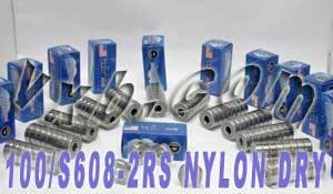 Wholesale Lot 100 Stainless Steel Skate Nylon Dry Sealed Bearings - VXB Ball Bearings