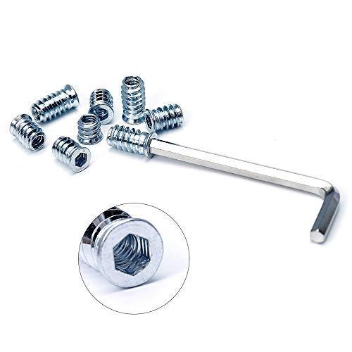Wood Threaded Insert 1/4-20 x 10mm 15mm 20mm Length Screw Nut for Wood Furniture 60 Pieces - VXB Ball Bearings