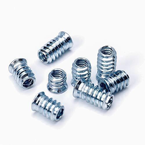 Wood Threaded Insert 1/4-20 x 10mm 15mm 20mm Length Screw Nut for Wood Furniture 60 Pieces - VXB Ball Bearings