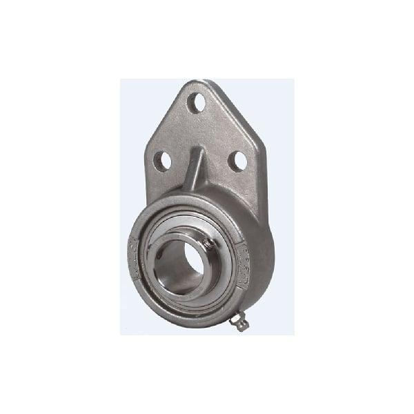 ZUCFB201-12m-PBT Flange Bracket 3 Bolt 12mm Zinc chromate Bearings - VXB Ball Bearings